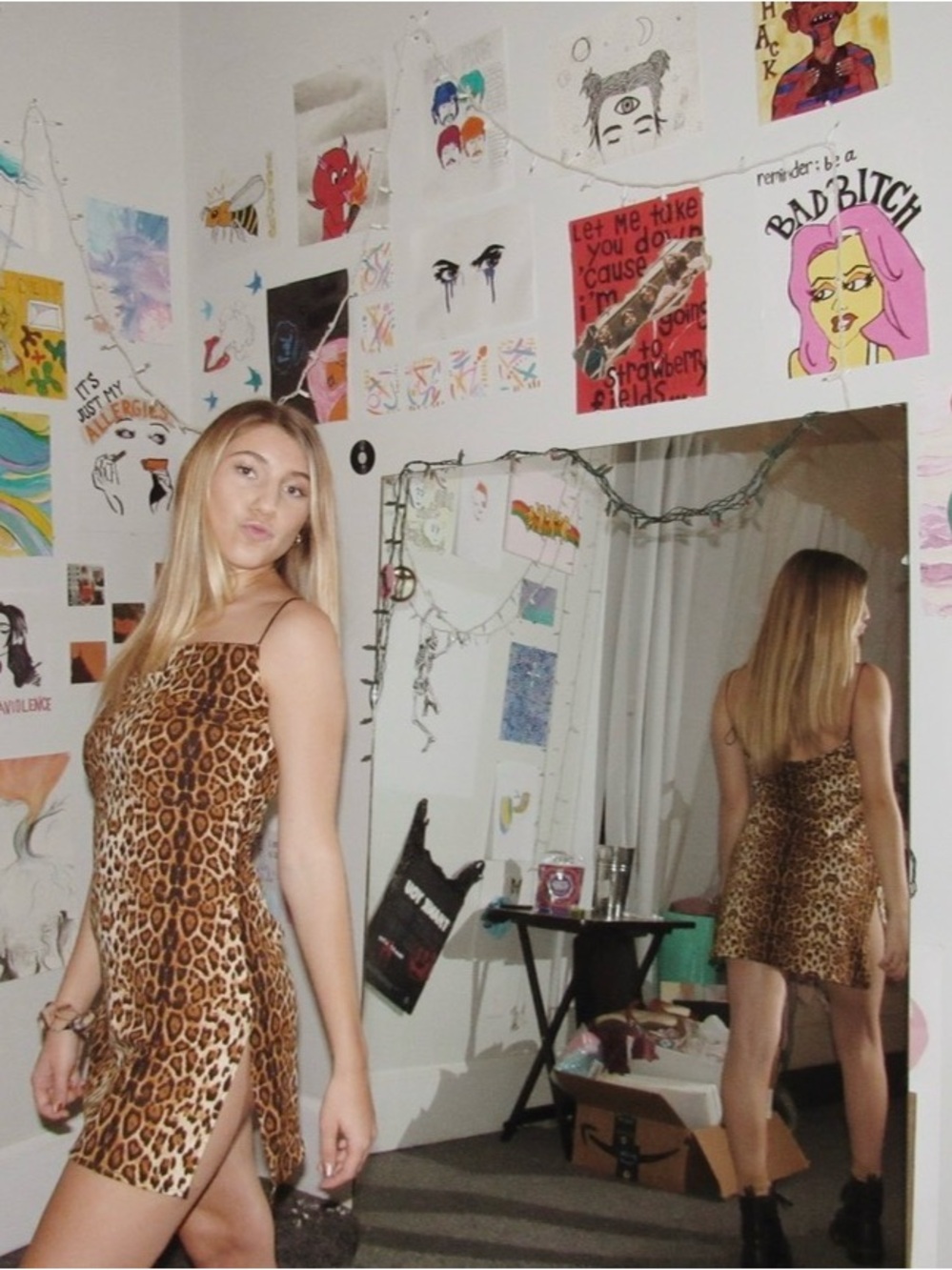 Leopard Print Mini Dress